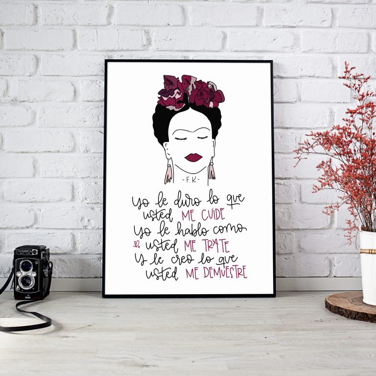 byblanca lámina Frida Kahlo